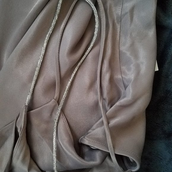 NWT RHINESTONE STRAP SLIP DRESS. - Picture 8 of 8
